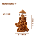 Terracotta Lakshmi Statue — Handcrafted Clay Goddess Lakshmi with Chatri on Elephant