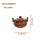 Terracotta Cooking Handi — Traditional Clay Pot with Lid