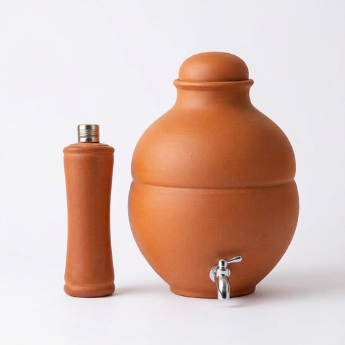 Terra Sphere & Terra Earth Elixir Combo - Handcrafted terracotta earthenware by Soul Of Soil