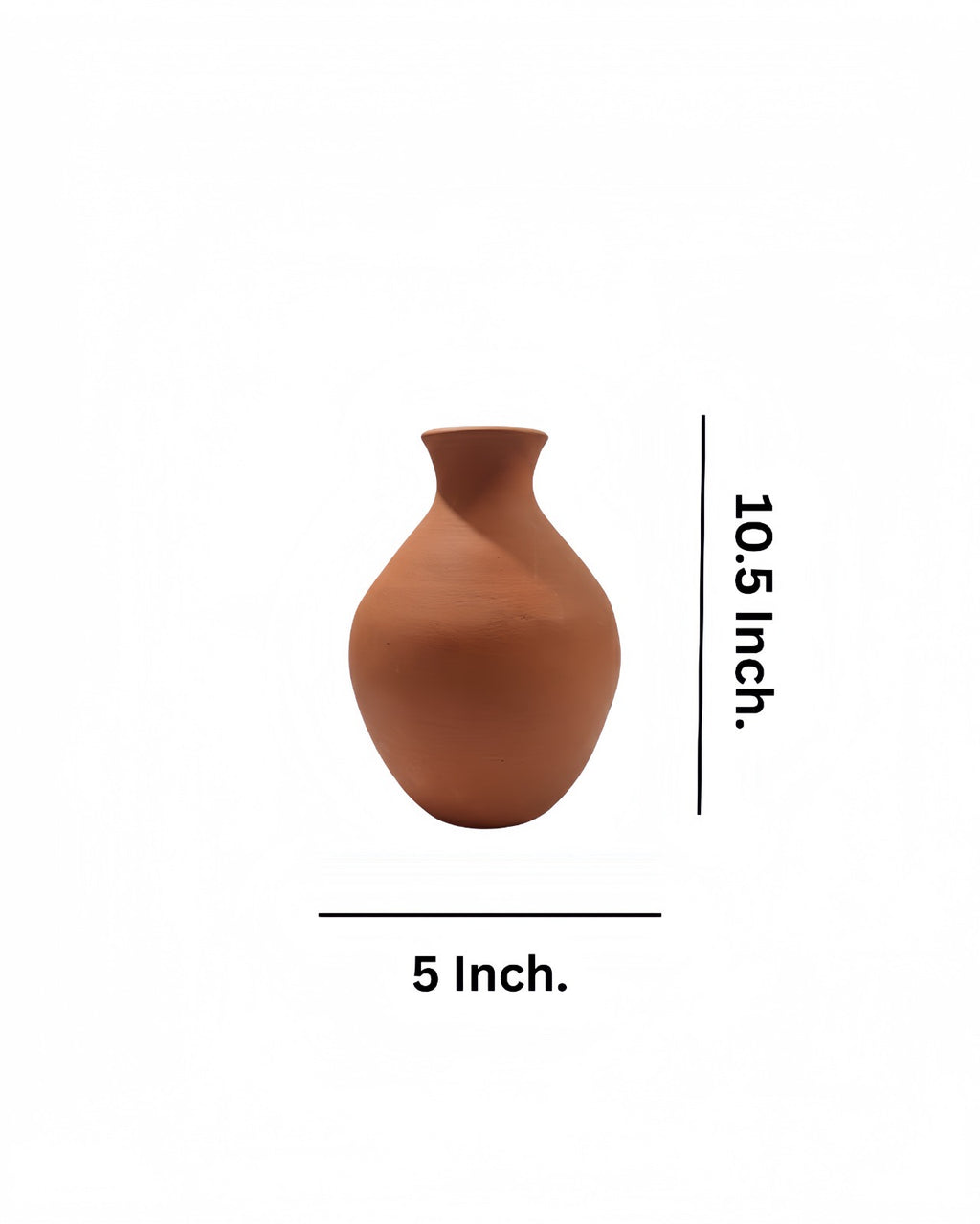 Terra Adobe Grace Vase — Handcrafted Terracotta Decorative Vase