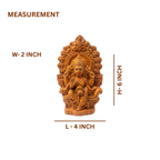 Terracotta Lakshmi Statue — Handcrafted Clay Goddess Lakshmi with Decorative Prabhavali