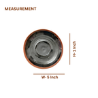 Terracotta Saucer — Black Glazed Clay Cup Plate