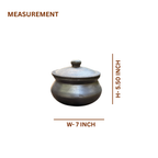 Black Clay Cooking Pot with Lid — Handcrafted Natural Black Pottery