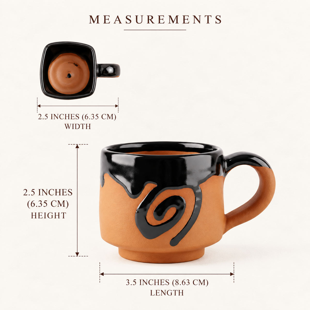Terracotta Coffee Cup - Handcrafted terracotta earthenware by Soul Of Soil - View 5