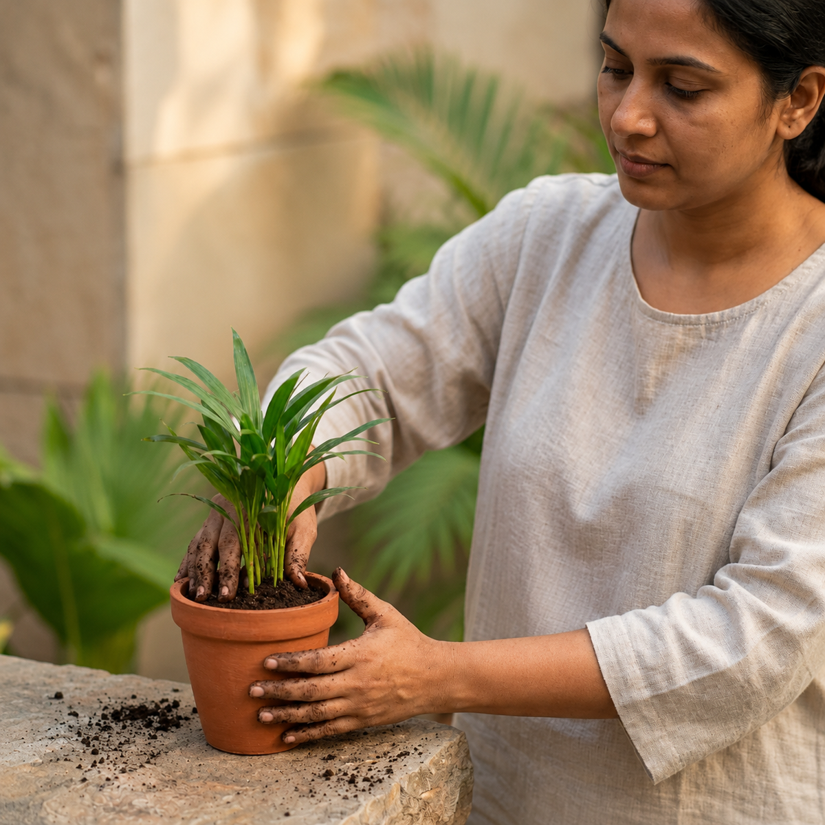 Terra Veda Planter - Handcrafted terracotta earthenware by Soul Of Soil - View 4