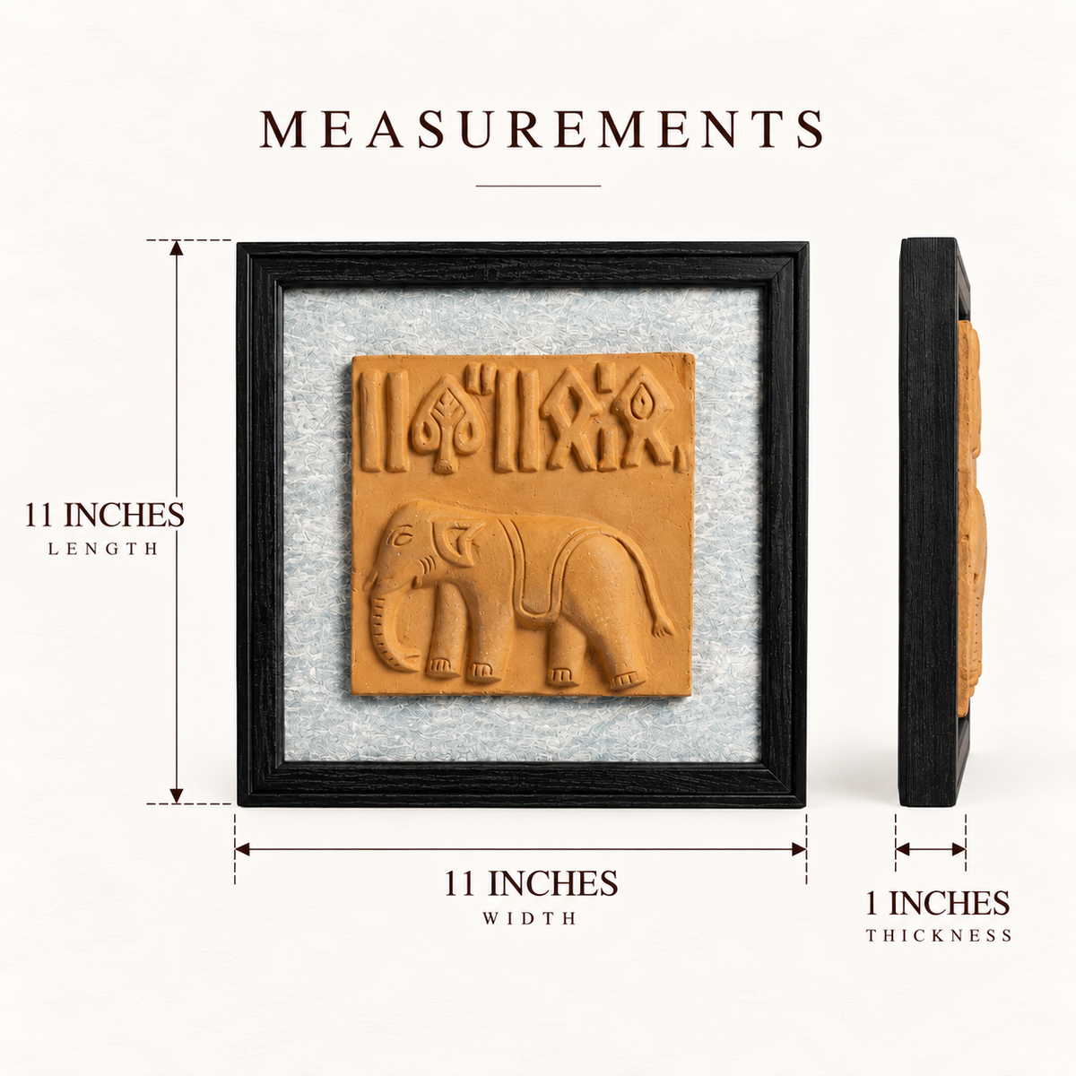 Terracotta Elephant Seal Wall Plaque - Handcrafted terracotta earthenware by Soul Of Soil - View 5