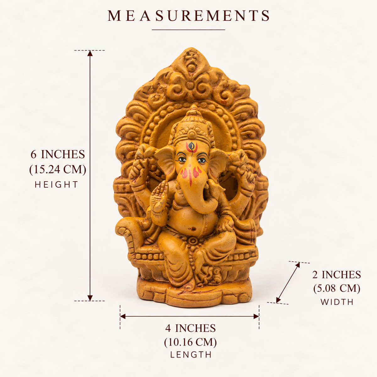 Terracotta Ganesha Statue - Handcrafted terracotta earthenware by Soul Of Soil - View 3
