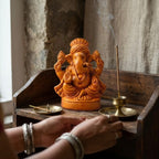 Terracotta Ganesha Idol - Handcrafted terracotta earthenware by Soul Of Soil - View 3
