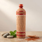Terracotta Water Bottle - Handcrafted terracotta earthenware by Soul Of Soil - View 2
