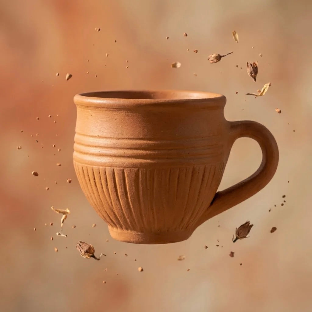 Terracotta Coffee Cup - Handcrafted terracotta earthenware by Soul Of Soil - View 4