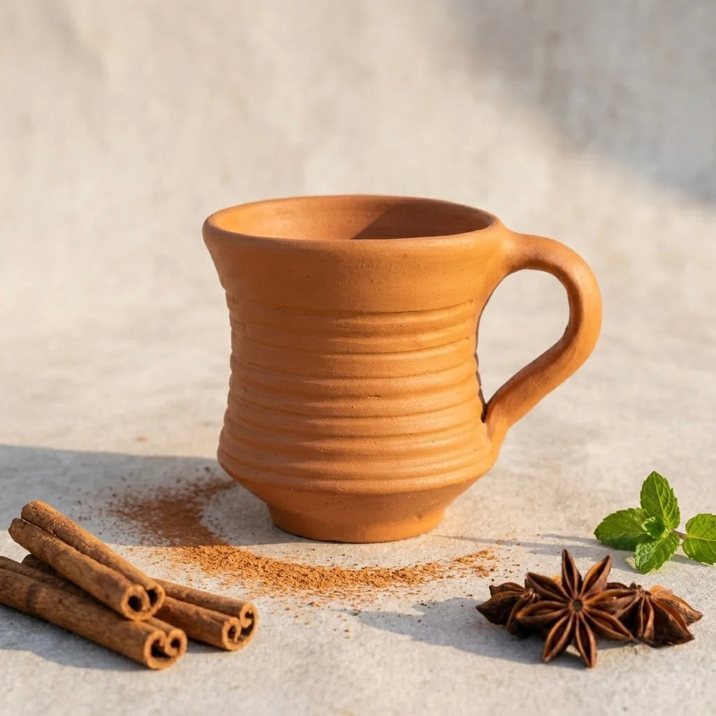 Terracotta Coffee Cup - Handcrafted terracotta earthenware by Soul Of Soil - View 2