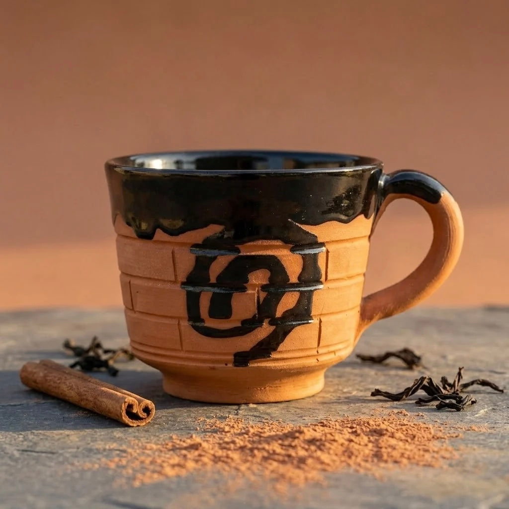 Terracotta Coffee Cup - Handcrafted terracotta earthenware by Soul Of Soil - View 2