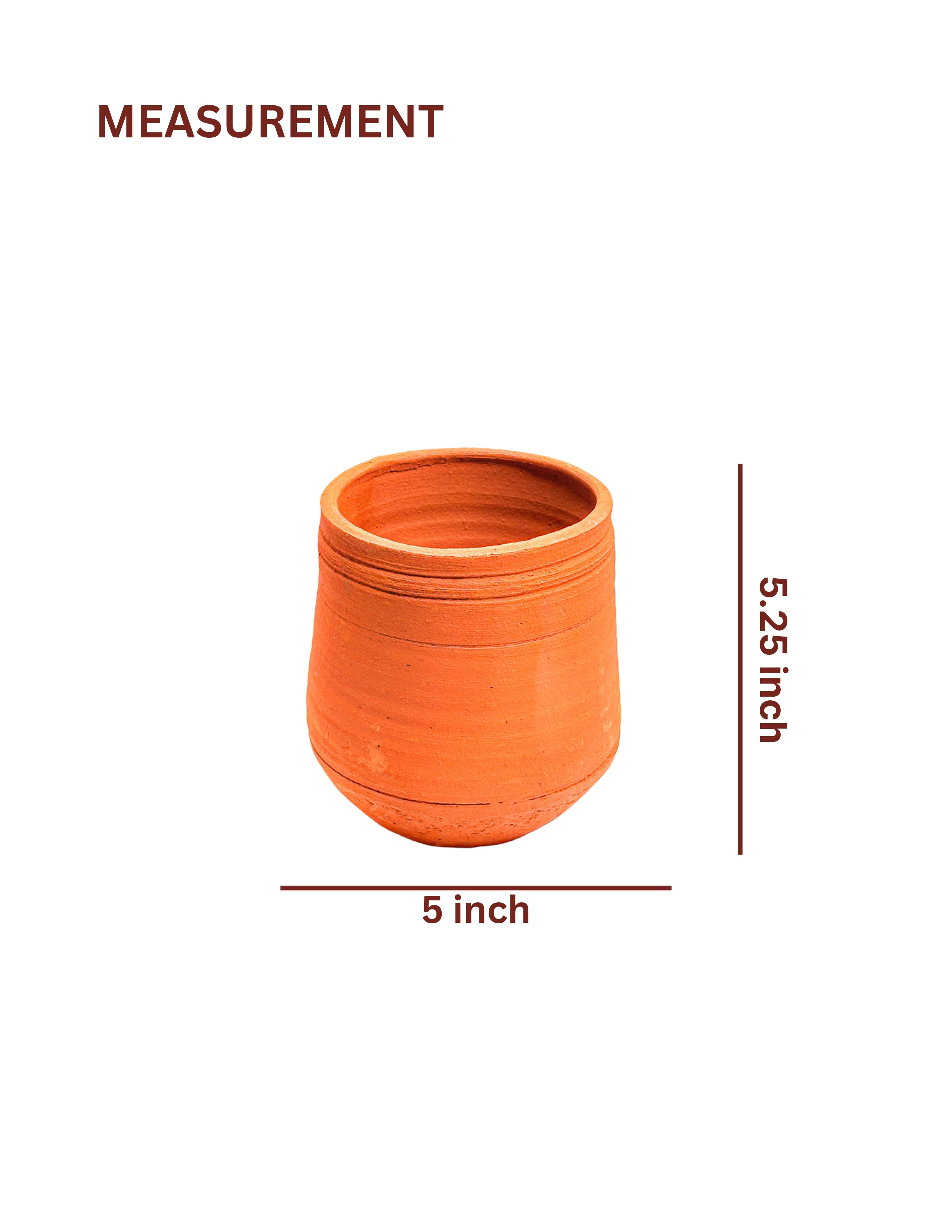 Terracotta Mini U-Shape Flower Pot — Small Handmade Clay Planter