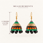 Terracotta Jhumka Earrings - Handcrafted terracotta earthenware by Soul Of Soil - View 6