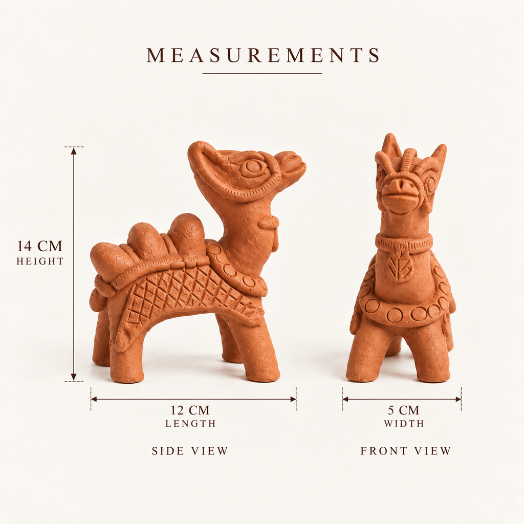 Terracotta Camel Figurine - Handcrafted terracotta earthenware by Soul Of Soil - View 6