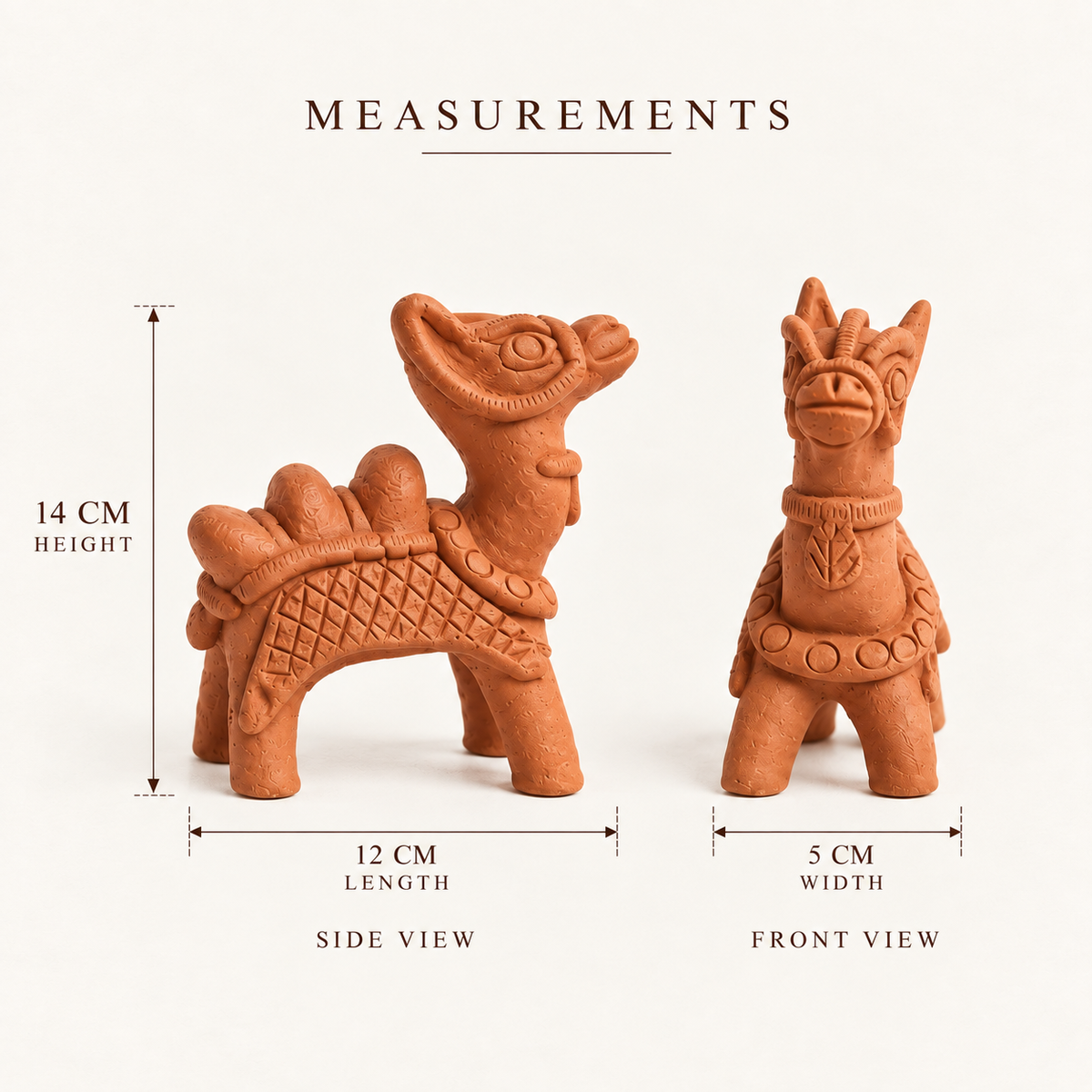 Terracotta Camel Figurine - Handcrafted terracotta earthenware by Soul Of Soil - View 6