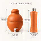 Terra Sphere & Terra Earth Elixir Combo - Handcrafted terracotta earthenware by Soul Of Soil - View 2