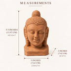Terracotta Buddha Head - Handcrafted terracotta earthenware by Soul Of Soil - View 4