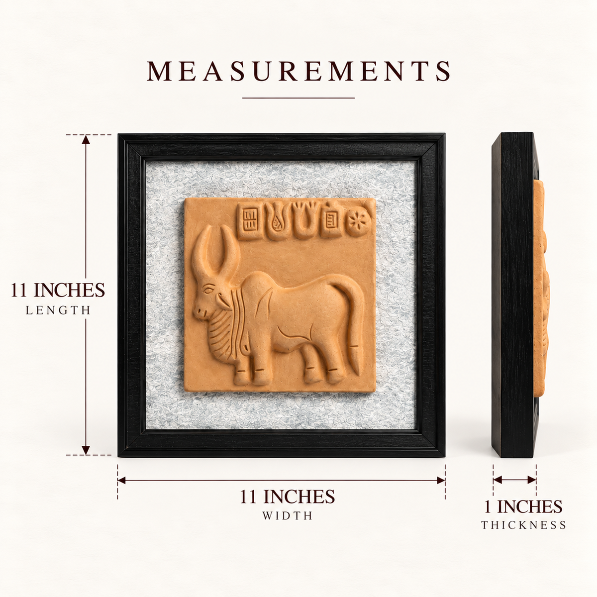 Terracotta Bull Wall Plaque - Handcrafted terracotta earthenware by Soul Of Soil - View 5