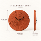 Terracotta Sunburst Wall Clock - Handcrafted terracotta earthenware by Soul Of Soil - View 5