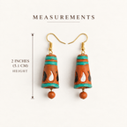 Terracotta Cone Drop Earrings - Handcrafted terracotta earthenware by Soul Of Soil - View 6