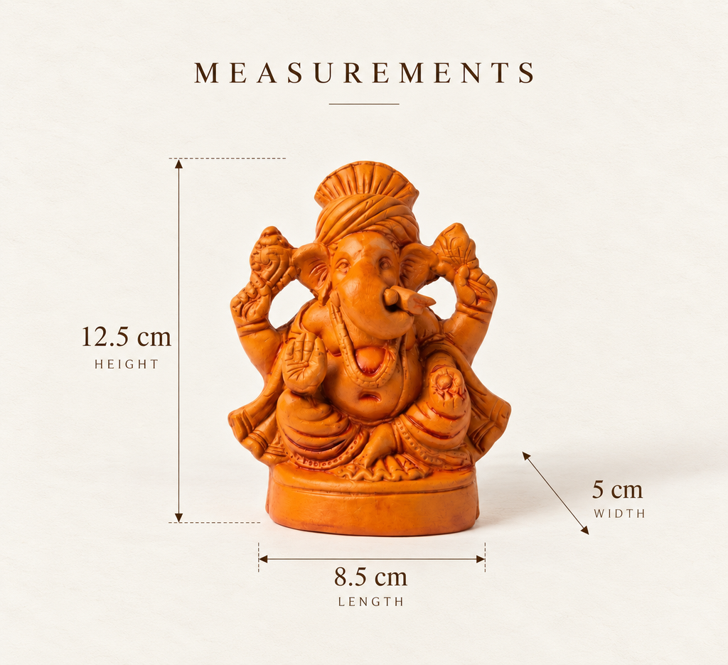Terracotta Ganesha Idol - Handcrafted terracotta earthenware by Soul Of Soil - View 6