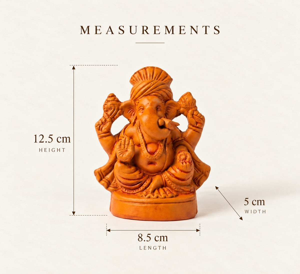 Terracotta Ganesha Idol - Handcrafted terracotta earthenware by Soul Of Soil - View 6