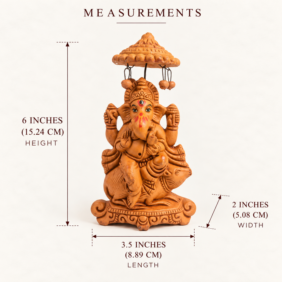 Terracotta Ganesha Statue - Handcrafted terracotta earthenware by Soul Of Soil - View 5