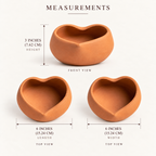 Terracotta Heart Shape Flower Pot - Handcrafted terracotta earthenware by Soul Of Soil - View 4