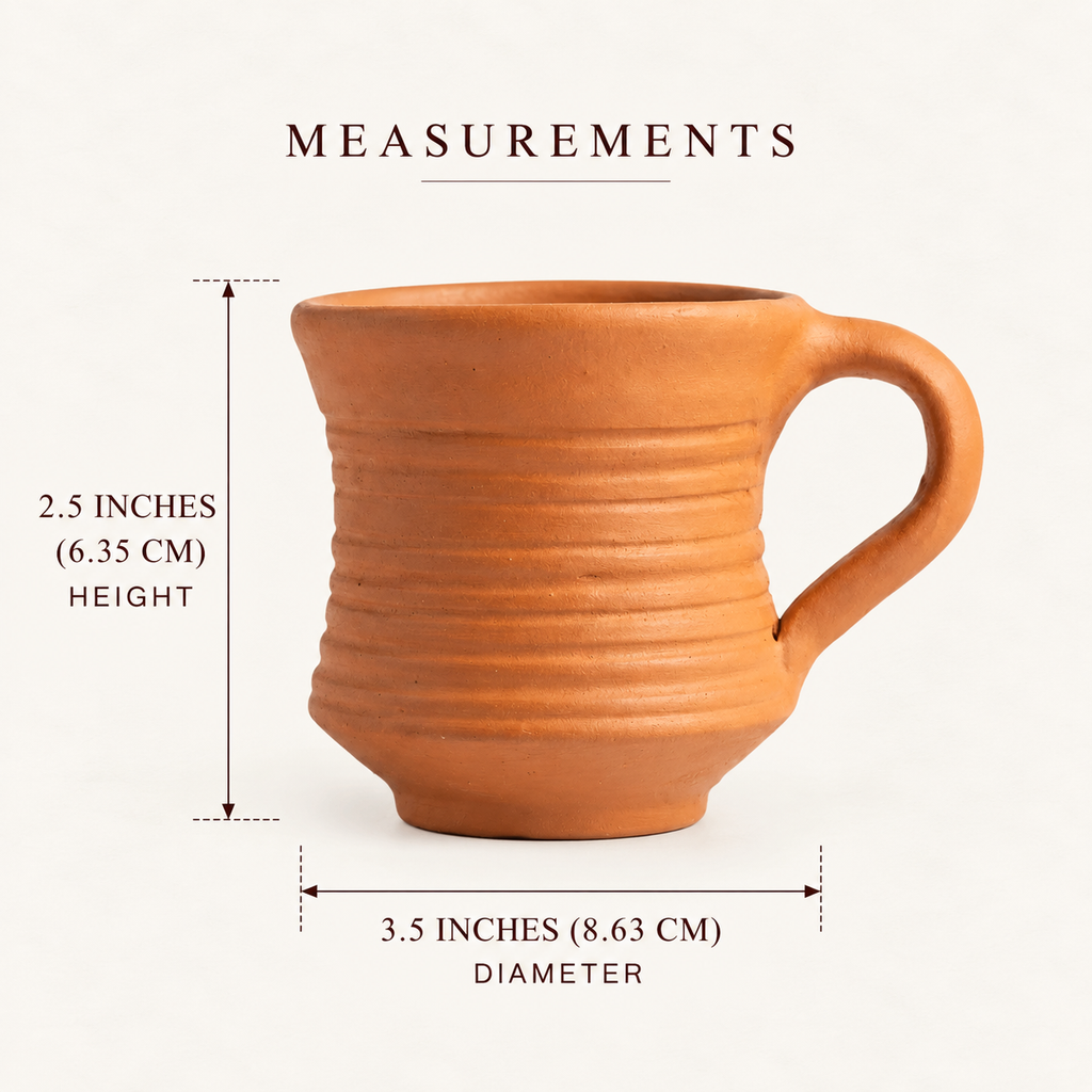 Terracotta Coffee Cup - Handcrafted terracotta earthenware by Soul Of Soil - View 4