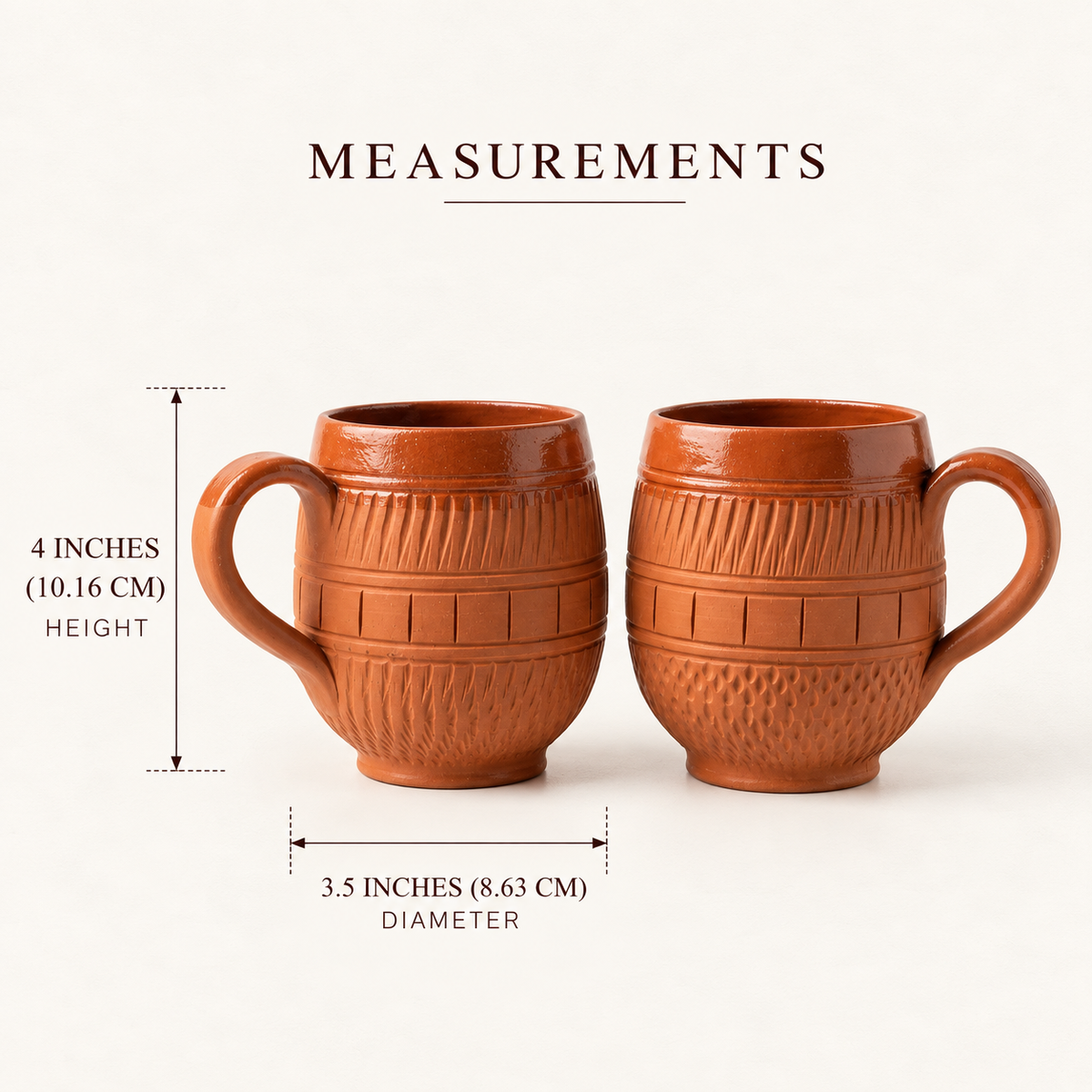 Terracotta Coffee Mug - Handcrafted terracotta earthenware by Soul Of Soil - View 5