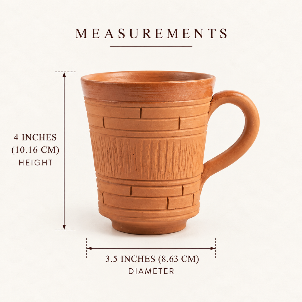 Terracotta Coffee Mug - Handcrafted terracotta earthenware by Soul Of Soil - View 6