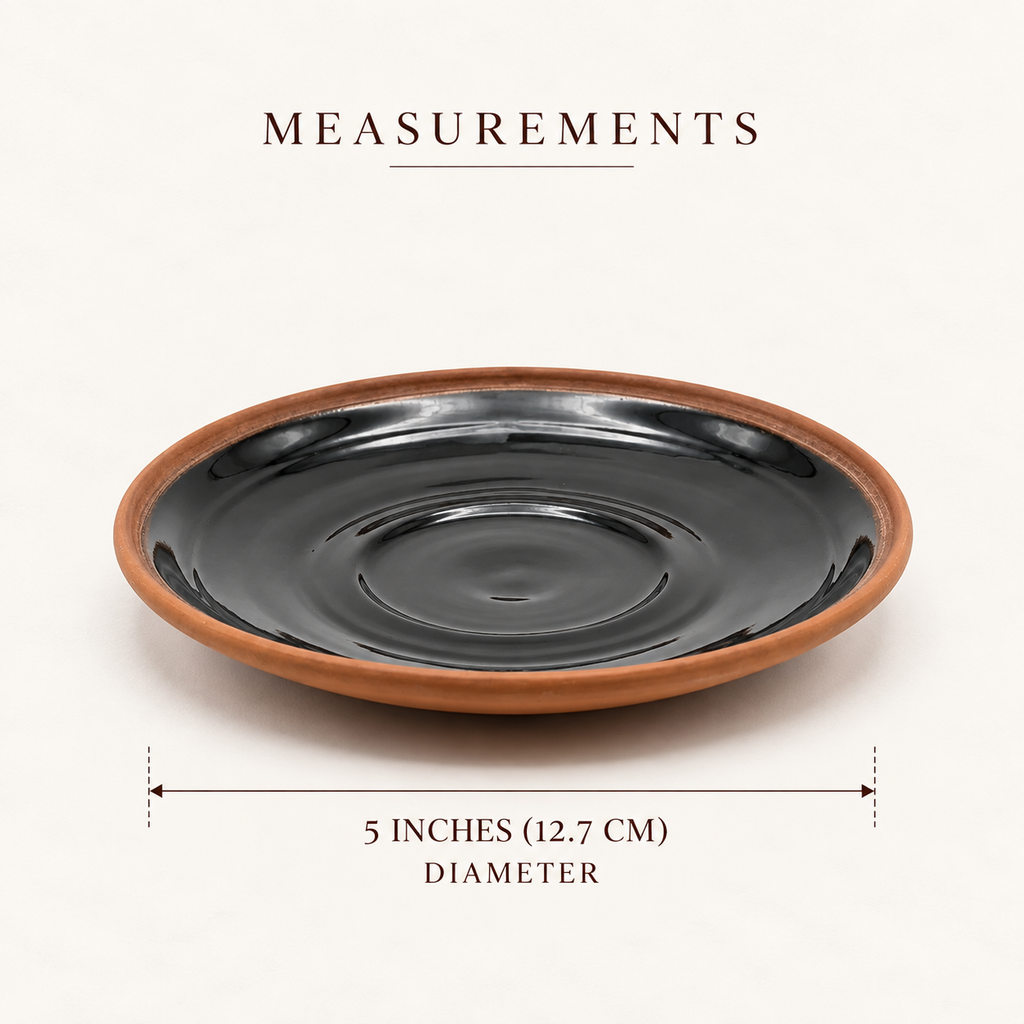 Terracotta Saucer - Handcrafted terracotta earthenware by Soul Of Soil - View 5