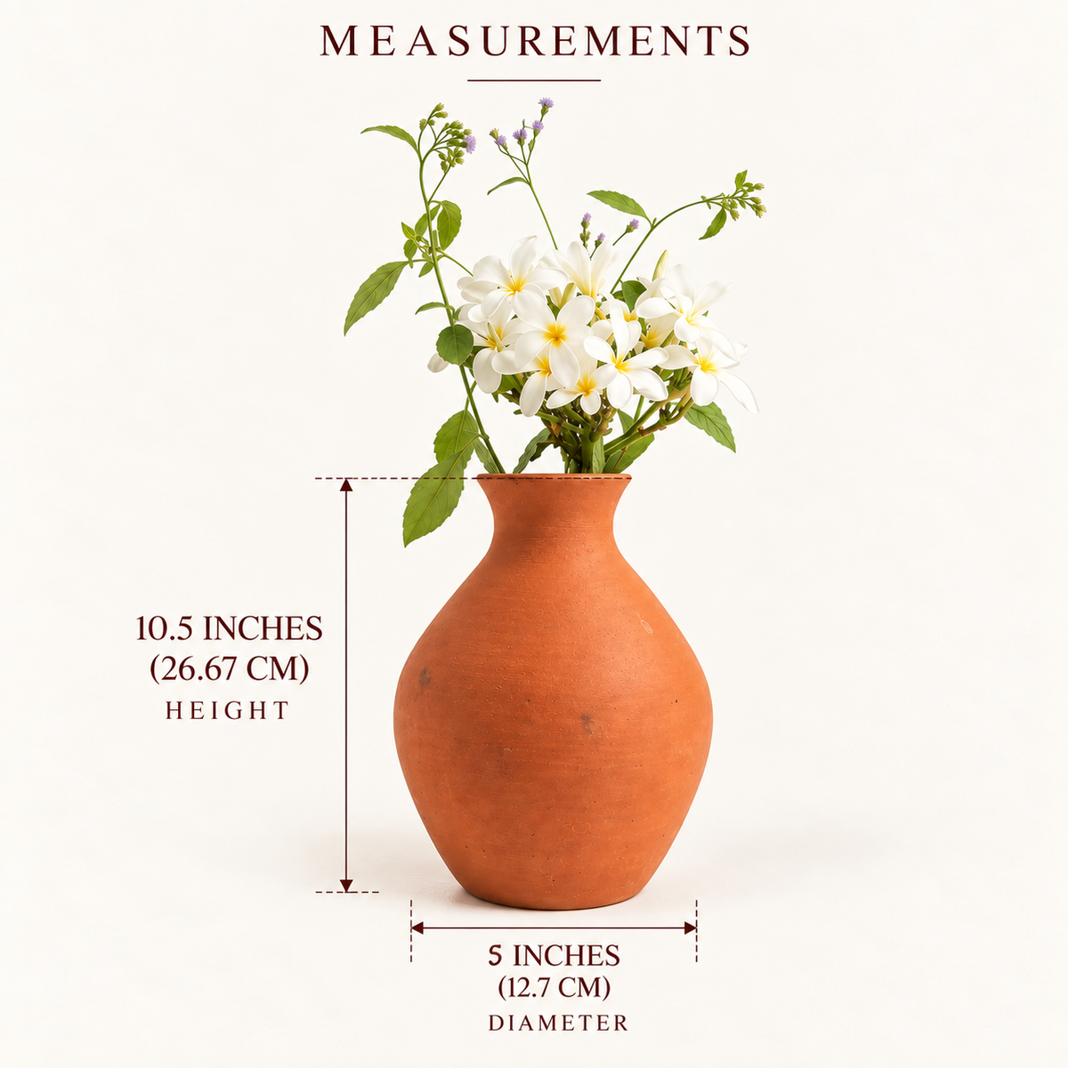 Terra Adobe Grace Vase - Handcrafted terracotta earthenware by Soul Of Soil - View 5