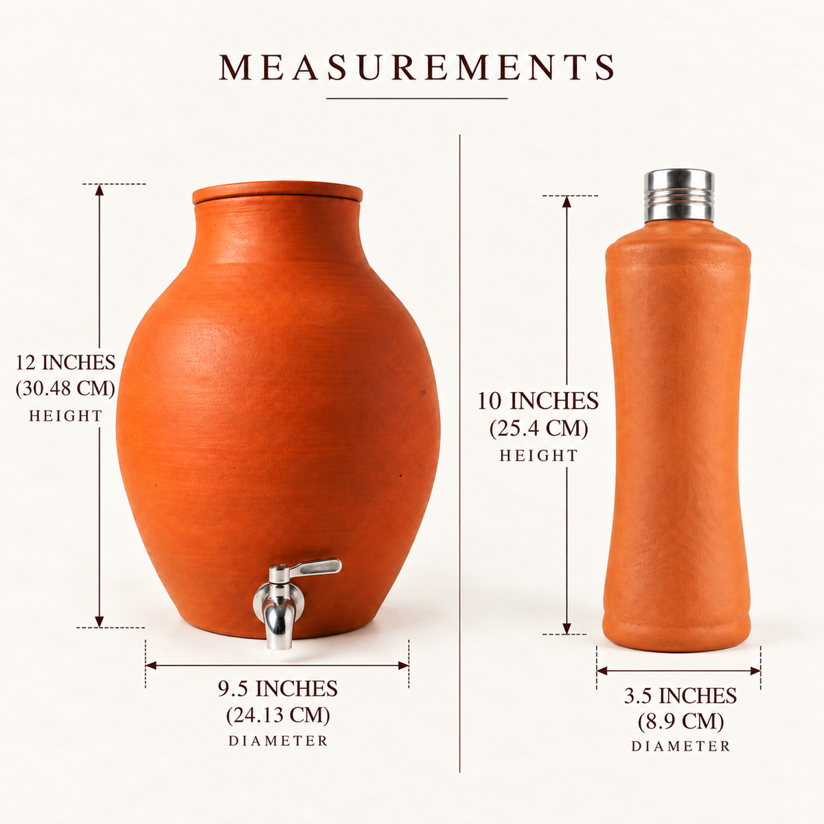 Mono Pot & Terra Earth Elixir Combo - Handcrafted terracotta earthenware by Soul Of Soil - View 2