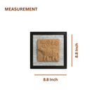 Terracotta Rhinoceros Wall Plaque — Framed Indus Valley Relief Art