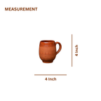 Terracotta Coffee Mug — Handmade Clay Barrel Mug with Woven Texture