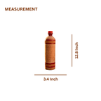 Terra Earth Elixir — Handmade Terracotta Water Bottle with Leaf Carving