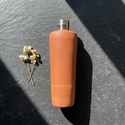 Terra Earth Elixir — Handmade Terracotta Water Bottle 750ml (Plain)