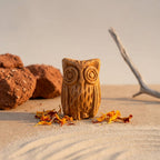 Terracotta Owl Figurine — Handcrafted Clay Owl Sculpture for Wisdom, Wealth Attraction & Prosperity