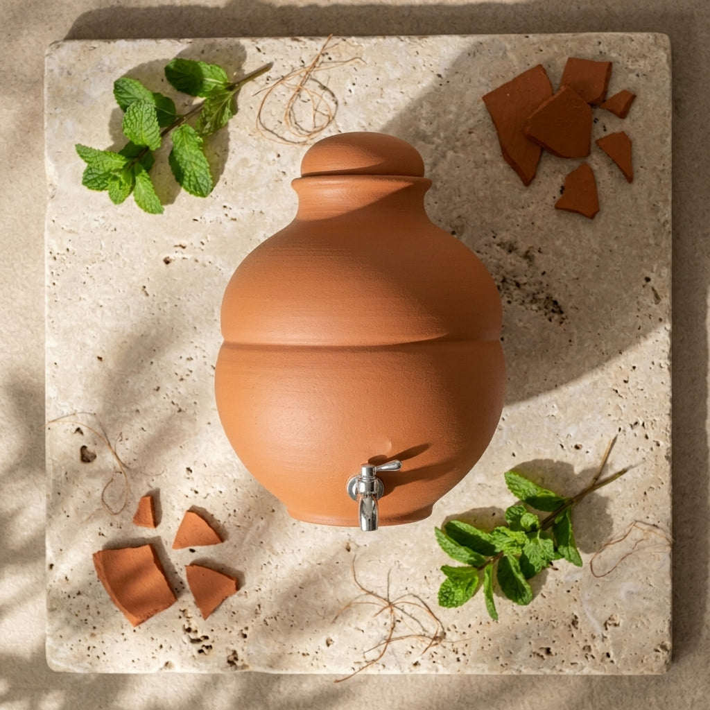 Terra Sphere — Large Handcrafted Terracotta Sculpture