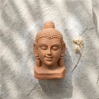 Terracotta Buddha Head — Handcrafted Clay Sculpture for Home & Meditation