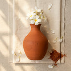 Terra Adobe Grace Vase — Handcrafted Terracotta Decorative Vase
