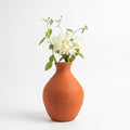 Terra Adobe Grace Vase — Handcrafted Terracotta Decorative Vase