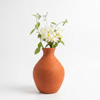 Terra Adobe Grace Vase — Handcrafted Terracotta Decorative Vase