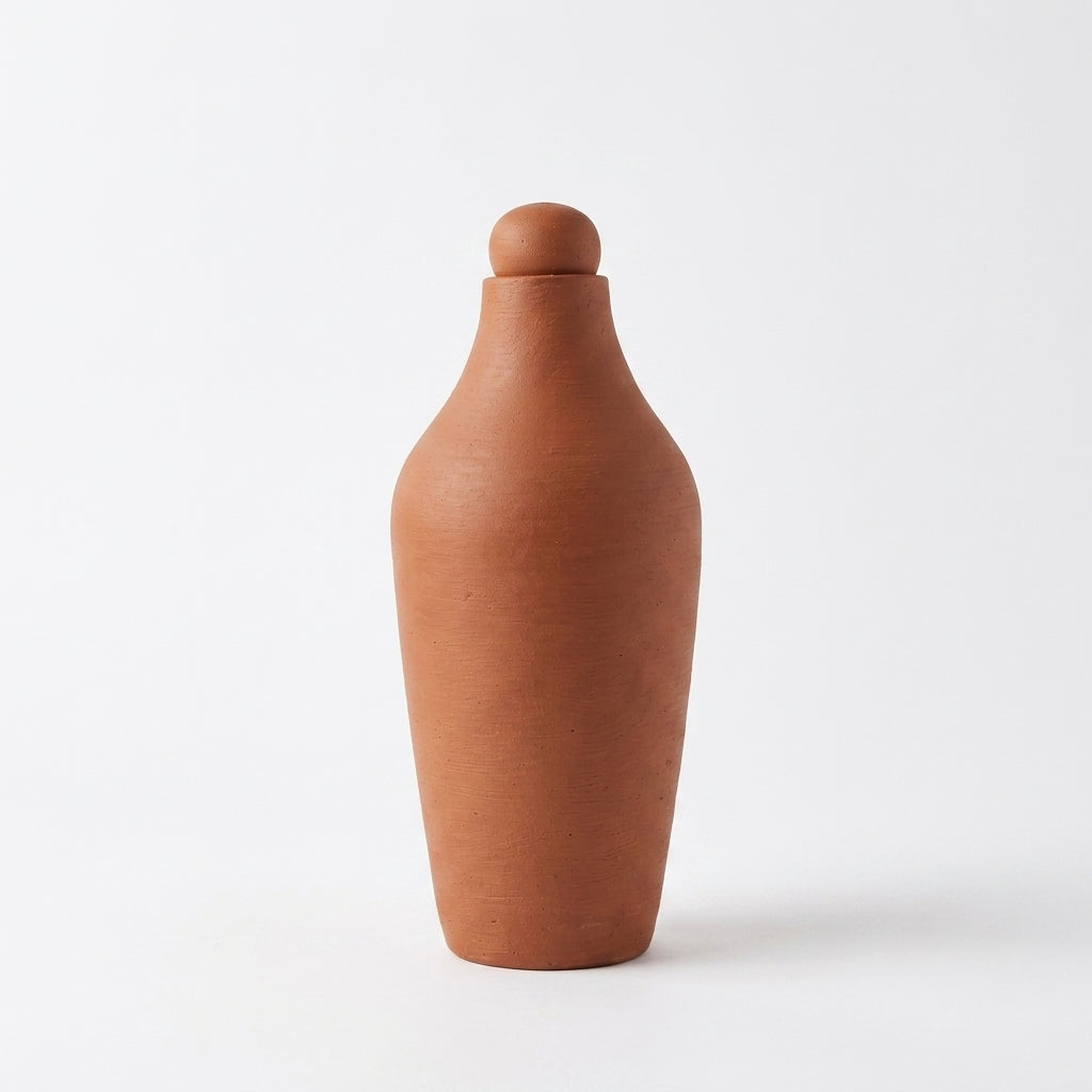 Terra Earth Elixir — Handmade Terracotta Water Bottle 1000ml