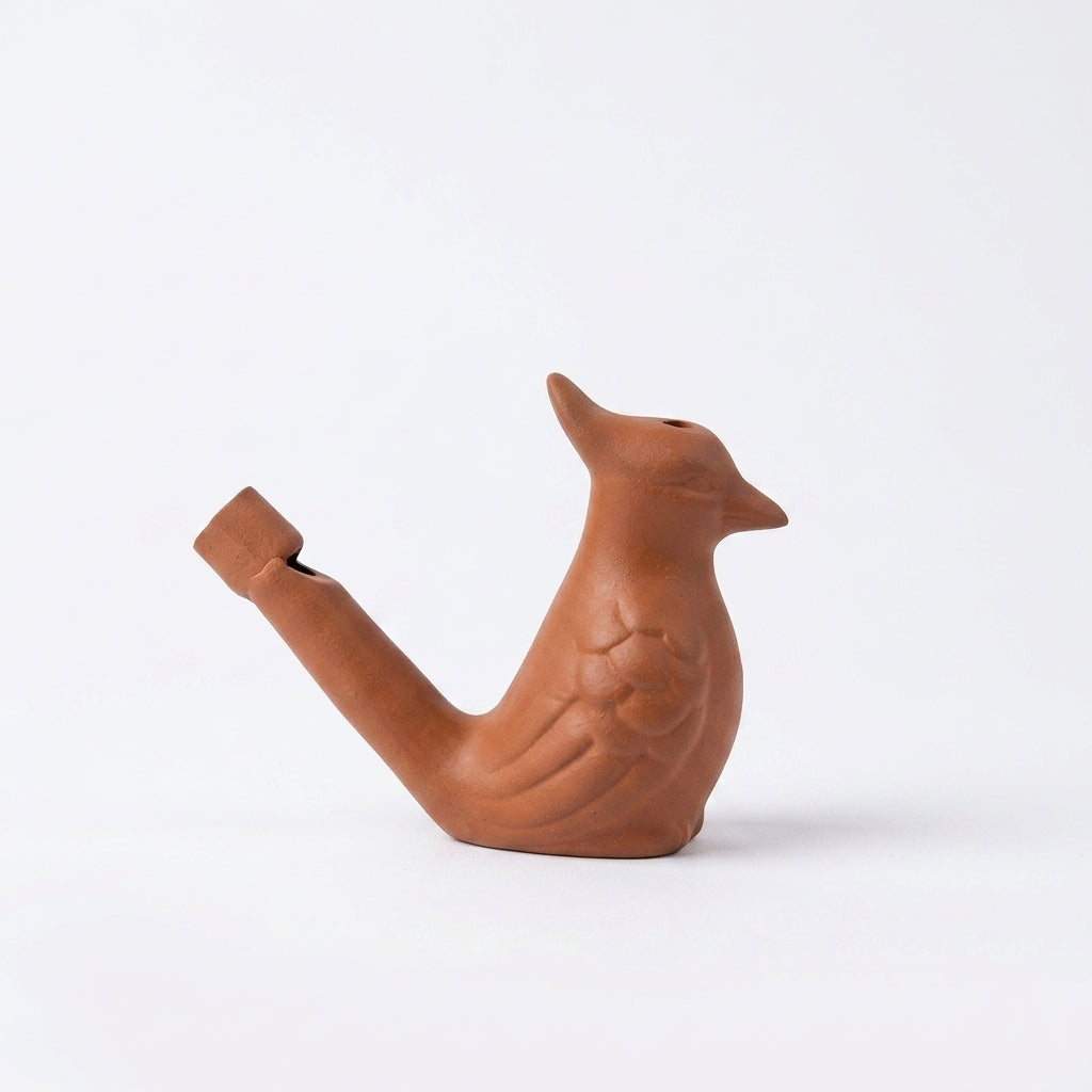 Terracotta Bird Whistle — Handcrafted Clay Bird Figurine & Functional Whistle