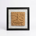 Terracotta Deity Wall Art — Framed Indus Valley Figure Relief Plaque