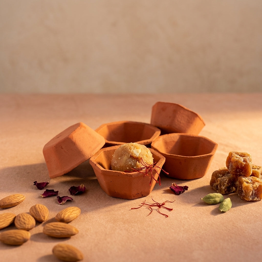 Terracotta Sweet Bowl — Handmade Clay Serving Bowl (Set Of 6)