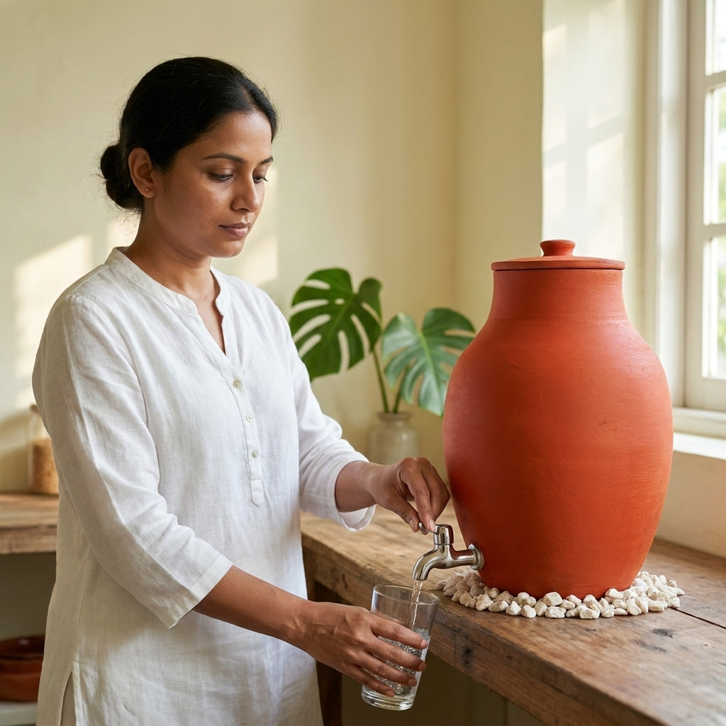 Mono Pot — Large Handcrafted Terracotta Water Pot